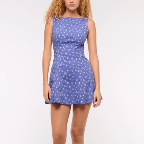 A&F Mila High-Neck Stretch Mini Dress (size Large Tall) - Picture 2 of 3